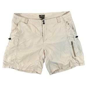 REI Sahara Women Tan Nylon Hiking Cargo Shorts Size 10 Fits 39 Quick Dry Outdoor